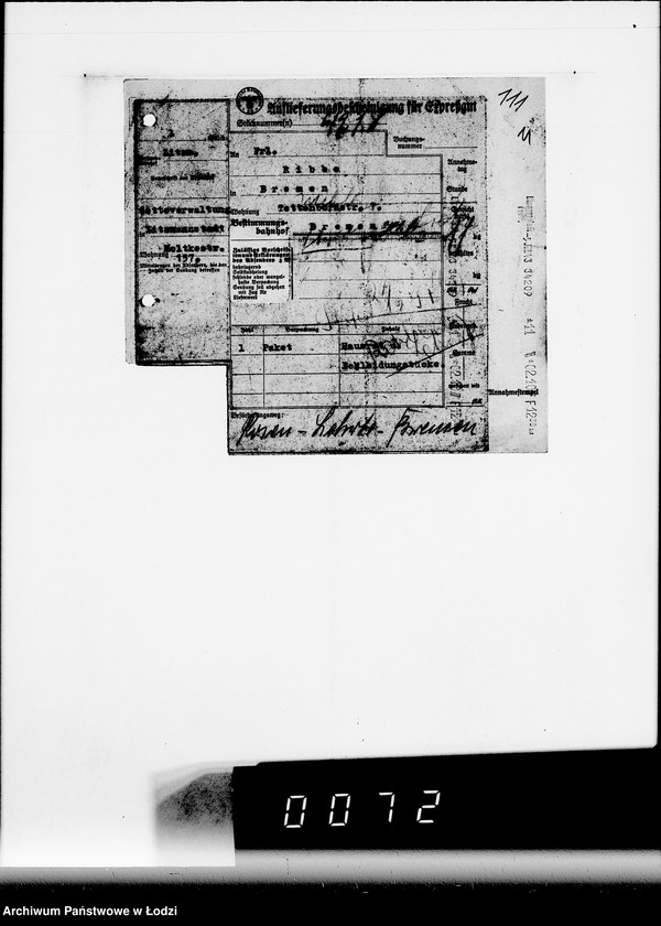 Obraz 15 z jednostki "M. Rechnungen [za dostawy towarów spoza Getta]"