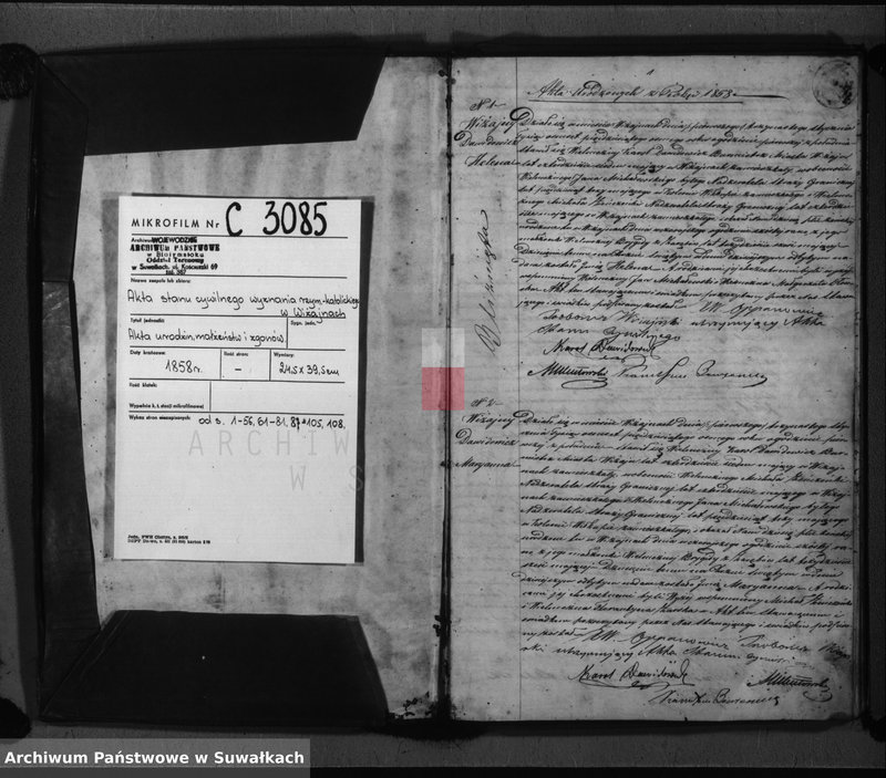 image.from.unit.number "Duplikat urodzonych, zaślubionych i umarłych parafii wiżajńskiej na rok 1858"