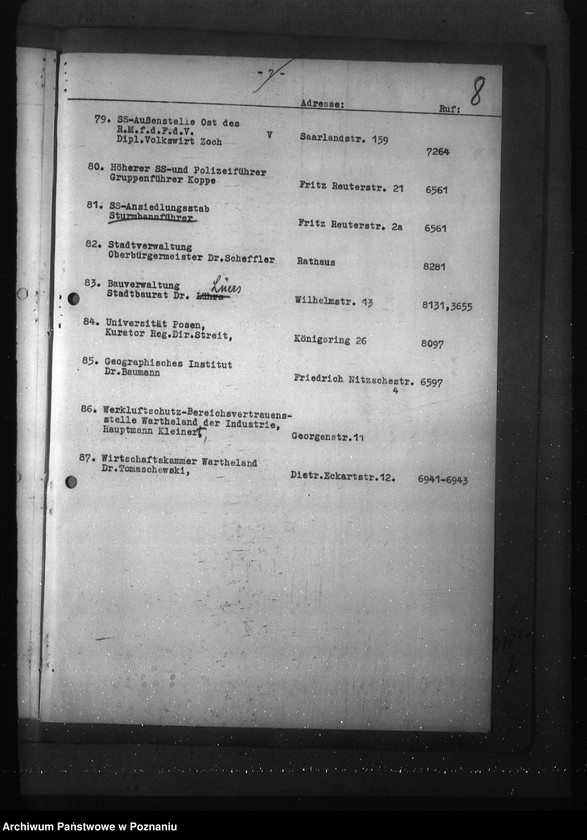 Obraz 12 z jednostki "Rozdzielnik korespondencji, okólników, zarządzeń itp."