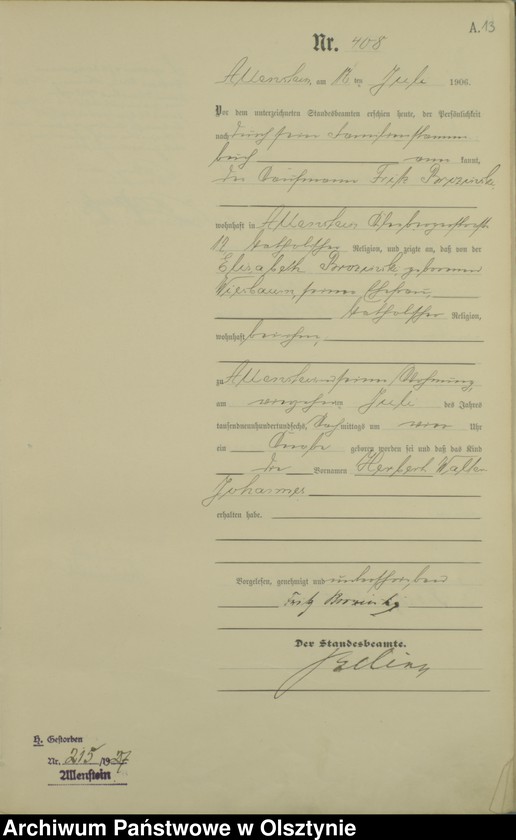 image.from.unit.number "Geburts-Haupt-Register Tom II, Nr 398-778"