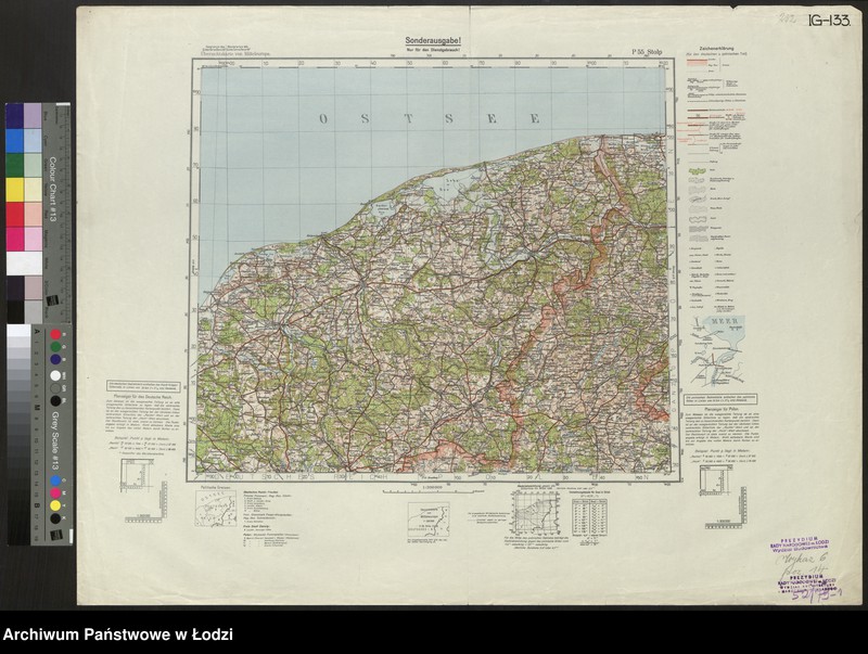 Obraz 1 z jednostki "Übersichtskarte von Mitteleuropa P 55 Stolp"
