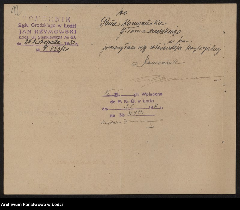 Obraz 14 z jednostki "Gitla Kifer – sklep galanteryjny"