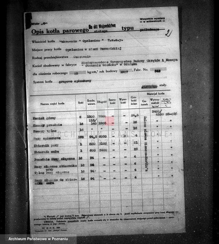 Obraz 6 z jednostki "Cukrownia w Opalenicy, pow. nowotomyski nr woj. 5989"