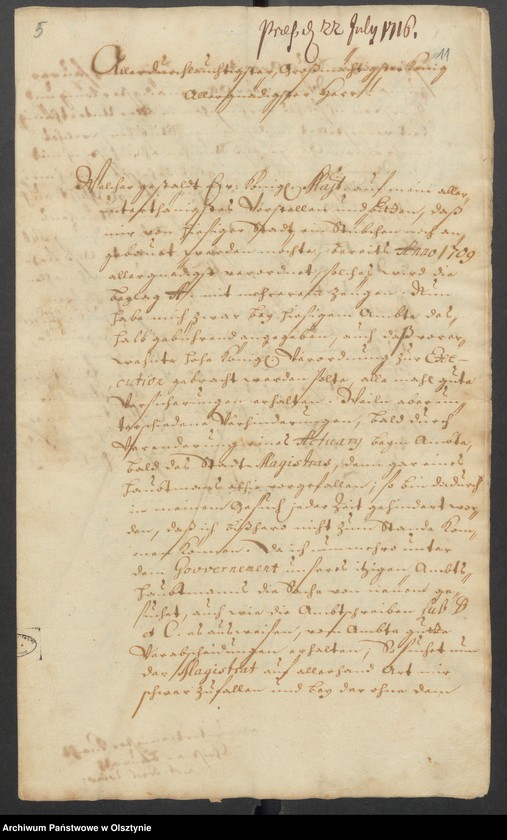 image.from.unit.number "Wegen der Schul=Gebäudes in Pr. Eylau [ Preussisch Eylau /Pruska Iławka]"