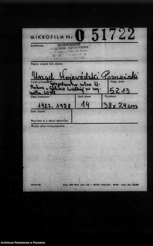 Obraz 2 z jednostki "Gorzelnia rolnicza W. Rohra w Golinie Wielkiej nr woj. kotła 6042"