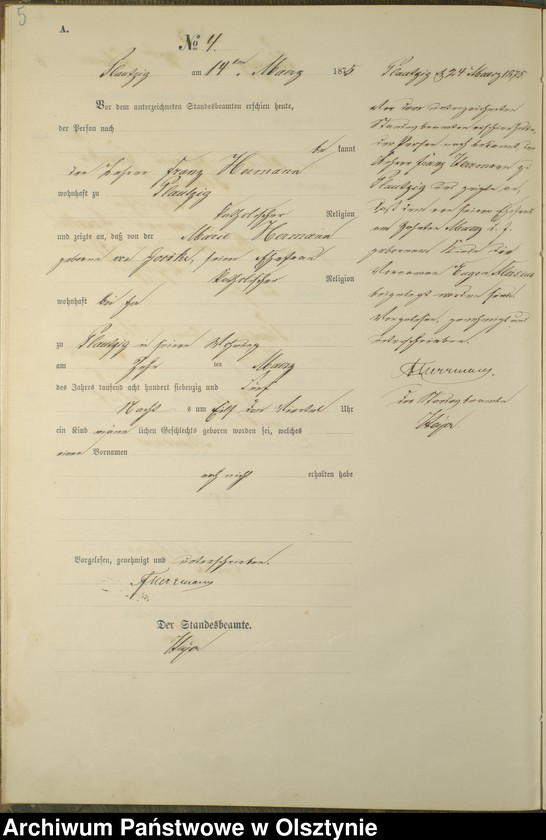 image.from.unit.number "Haupt-Geburts-Register Nr 1 - 25"