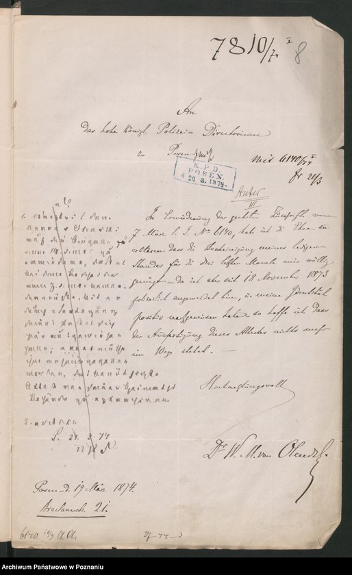 Obraz 11 z jednostki "A. betr. Dr W. M. von Olendzki"