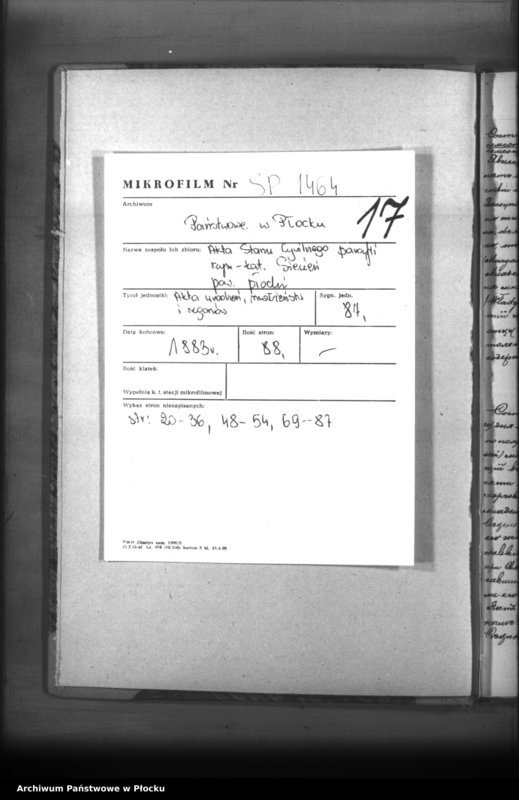 Obraz z jednostki "Akta urodzeń, małżeństw i zgonów"