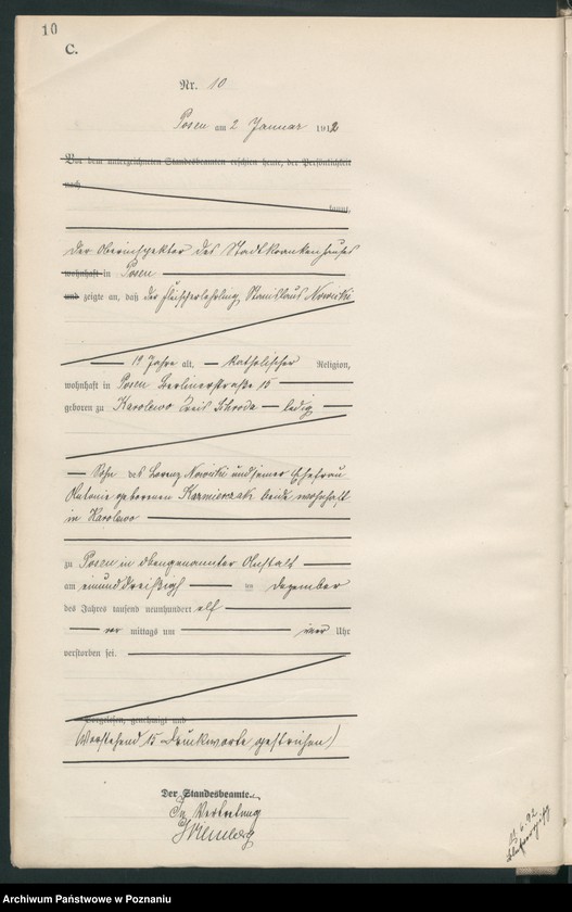 Obraz 12 z jednostki "Księga miejscowa zgonów tom I [Rejestr główny zgonów]"