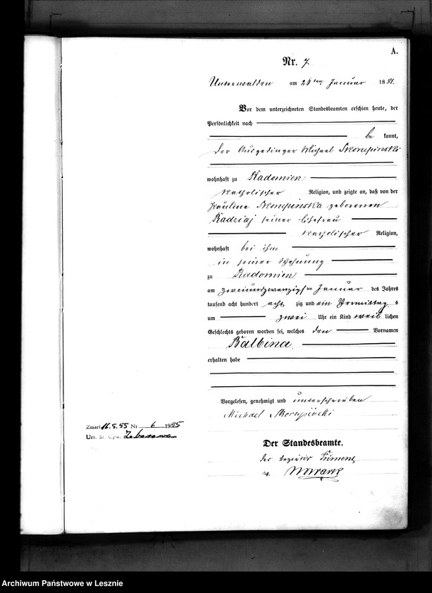 Obraz 10 z jednostki "[Księga urodzeń]"