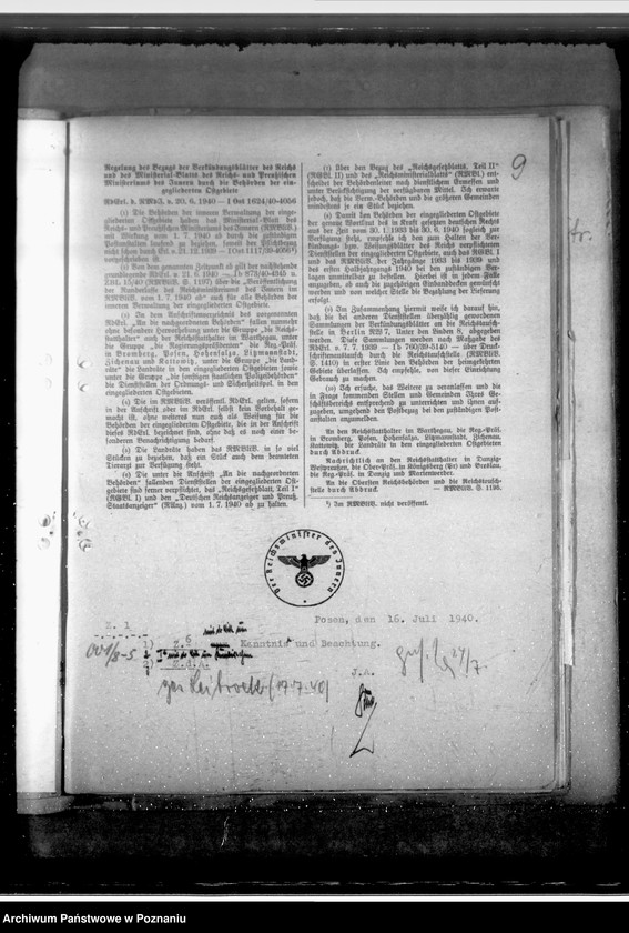 Obraz 13 z jednostki "Przepisy i korespondencja w sprawie dzienników urzędowych, ksiąg adresowanych itp.."