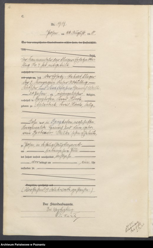 Obraz 18 z jednostki "Księga miejscowa zgonów tom V [Rejestr główny zgonów]"