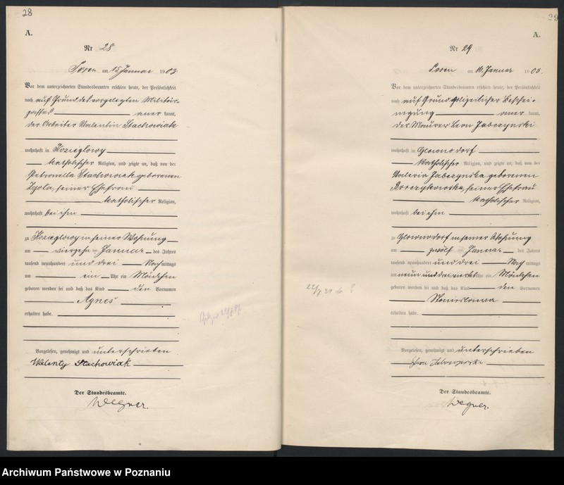 Obraz 17 z jednostki "Księga urodzeń tom I"