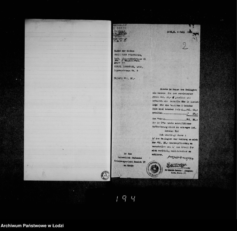 Obraz 5 z jednostki "Akta dotyczące nieetatowego duchownego H. Hercsztarka"