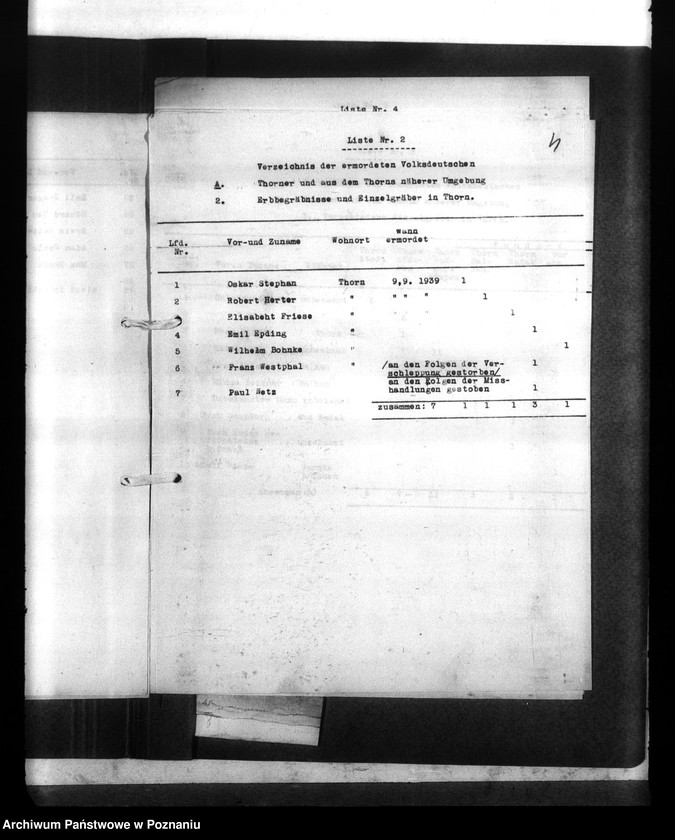 Obraz 8 z jednostki "Thorner Liste der Ermordeten und Vermissten (Toruń)"