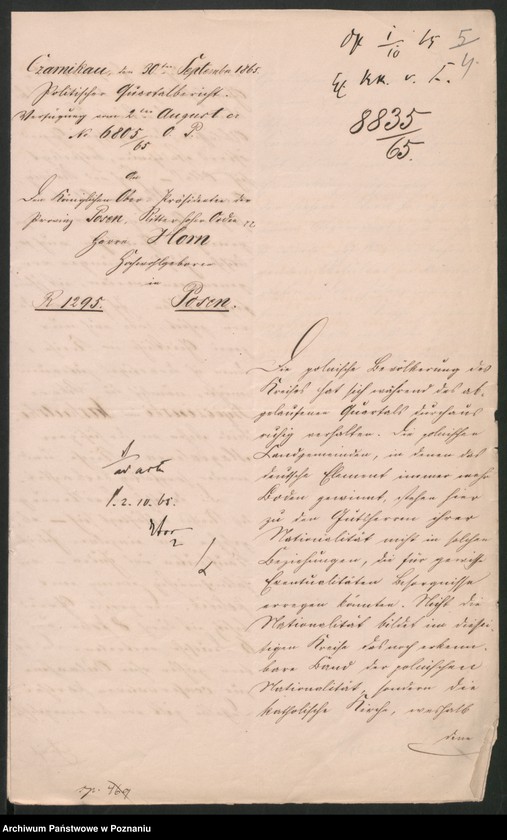 Obraz 8 z jednostki "Die von den Landräten erstatteten Quartalberichte über die politischien Zustände."