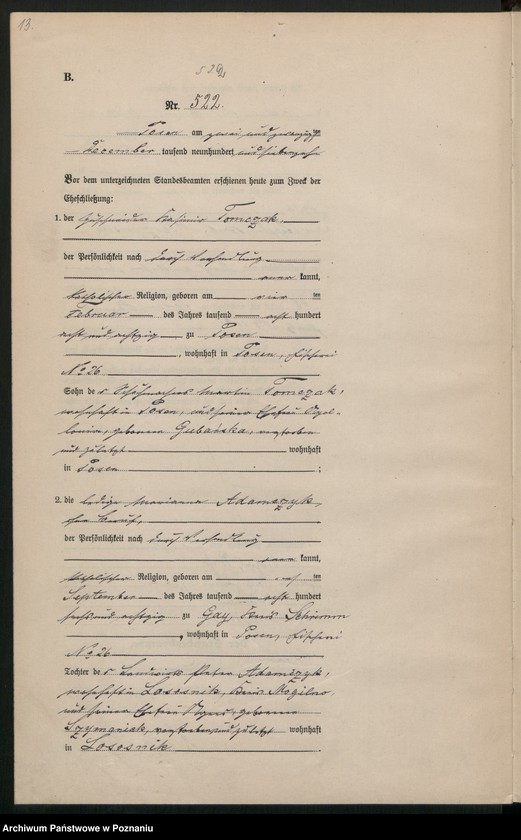 Obraz 15 z jednostki "Księga miejscowa małżeństw tom III [Rejestr główny małżeństw]"