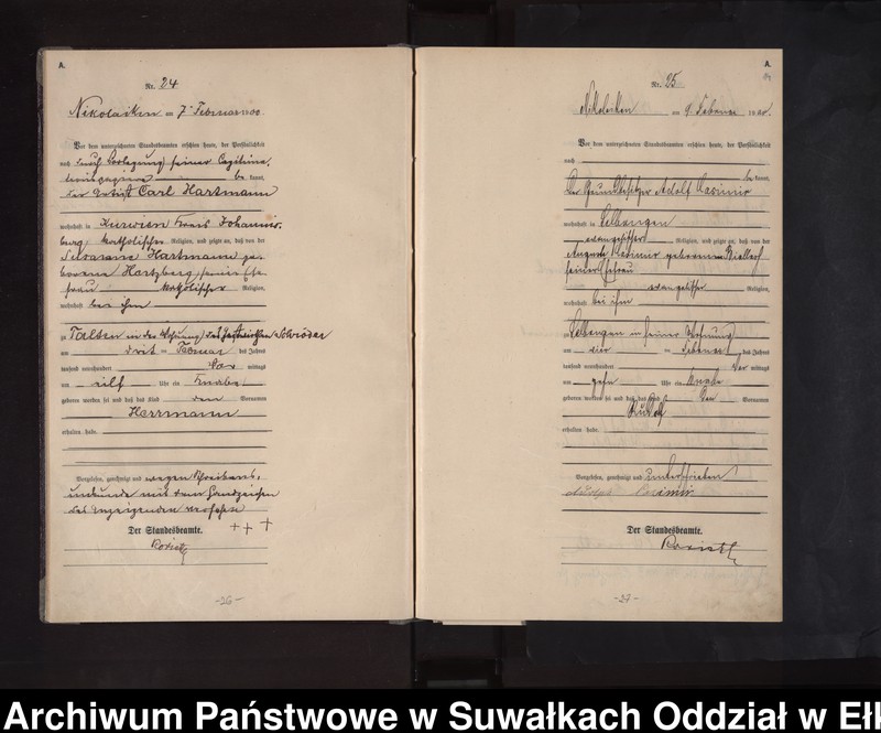 image.from.unit.number "Geburts-Haupt-Register des Königlichen Preussischen Standes-Amtes Nicolaiken Kreis Sensburg"