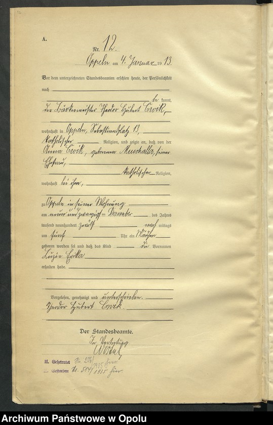 image.from.unit.number "Urząd Stanu Cywilnego Opole Księga Urodzeń Rok 1913 1-539"
