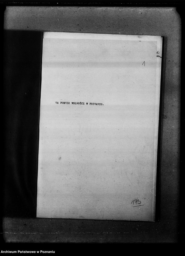 image.from.unit.number "Podziękowania za złożone dary pieniężne na pomnik Wolności w Poznaniu, na Górnoślązaków i na Wojsko Polskie [wycinki prasowe] oraz rozliczenia finansowe."