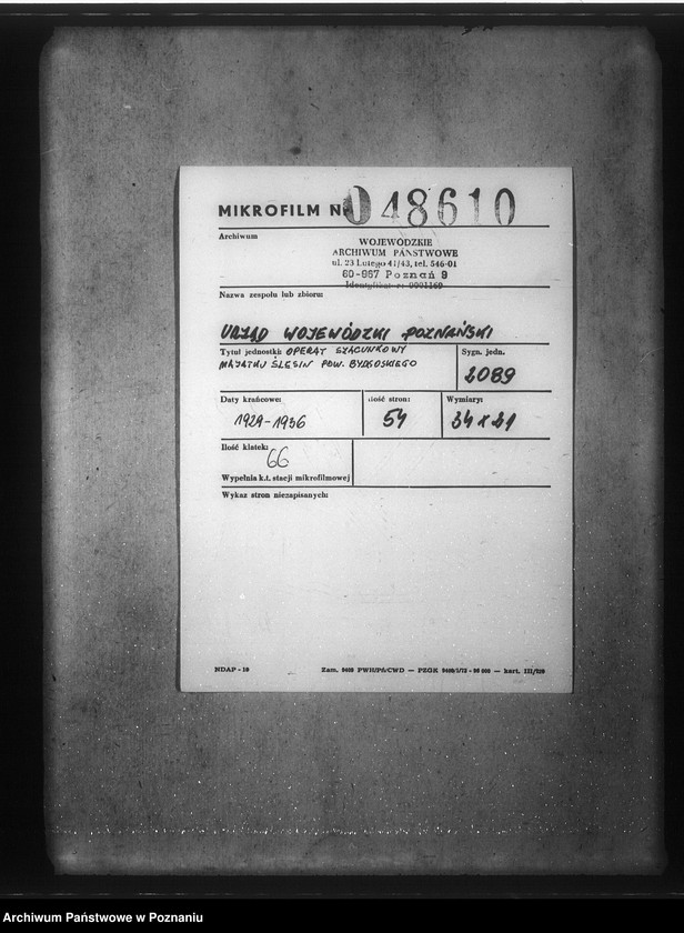 Obraz 2 z jednostki "Operat szacunkowy majątku Ślesin powiatu bydgoskiego"