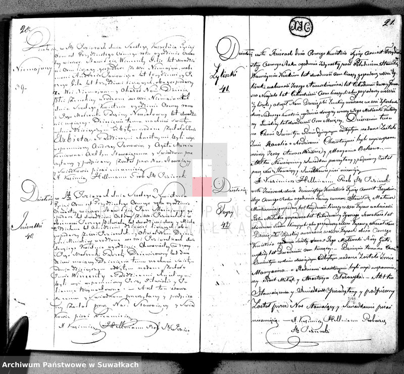 image.from.unit.number "Duplikat z roku 1838 urodzonych, zmarłych, zaślubionych od 1 stycznia do 31 grudnia parafij święto jeziorskiey"