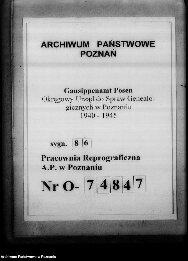 Obraz 1 z jednostki "[Sprawy związane z ustaleniem strat w księgach kościelnych i stanu cywilnego, dotyczy Lipna powiatu leszczyńskiego]"