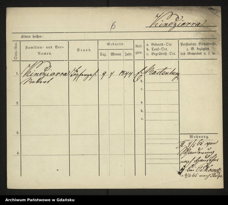 image.from.unit.number "Karty meldunkowe: Kindorff - Kiriloff"