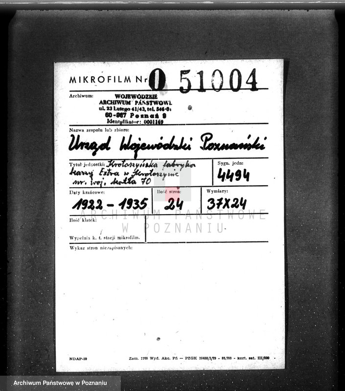 image.from.unit.number "Krotoszyńska fabryka kaszy Ekstra w Krotoszynie nr woj. kotła 70"