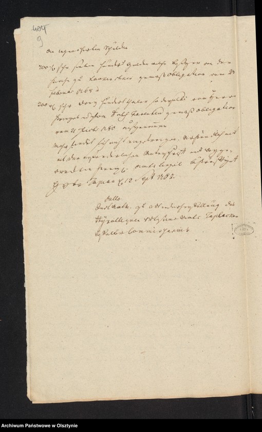 image.from.unit.number "In S. [Sachen] Christian Gottlieb Adamski Cöllmischen Eigenthümers in Kuckers, wegen nagesuchten Anlehes von 800 Rthl [Reichsthaler] aus der Neuhausenschen Kirchen-Caße"