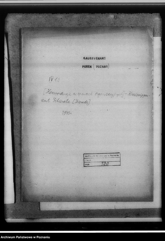 Obraz 4 z jednostki "[Korespondencja w sprawach organizacyjnych], Kreissippenamt Schieratz [Sieradz]"