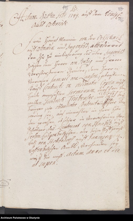 image.from.unit.number "Jugendfeldt [Gugenfeld] [Smolanek], H.[Haupt] A. [Amt] Osterode. Acta die angebliche Candicität dieses Gutes, um dessen Verleichung Georg Wilh. [Wilhelm] v. [von] Schierstaedt auf Schildeck den König gebeten hat"