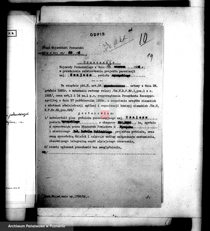 Obraz 18 z jednostki "Operat szacunkowy majątku Czajcze powiatu wyrzyskiego"