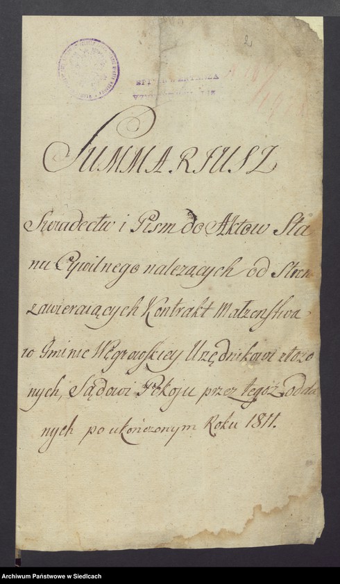 Obraz 4 z jednostki "Dowody do akt małżeństw"