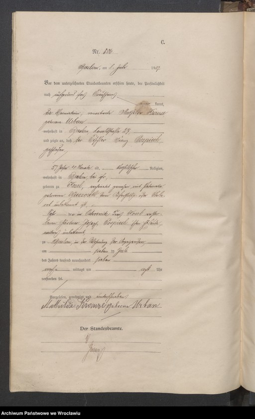 image.from.unit.number "Sterbe-Haupt-Register Breslau IV 1907 Band 3"