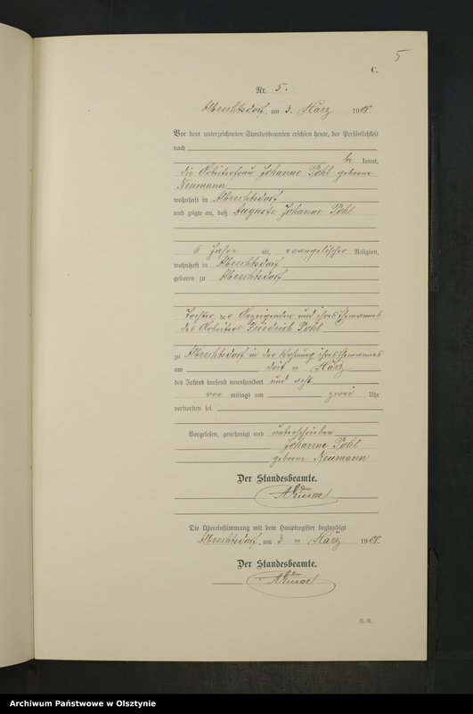 image.from.unit.number "Sterbe-Neben-Register Nr 1 - 22"