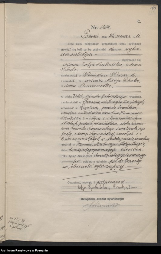 Obraz 13 z jednostki "Księga miejscowa zgonów tom III [Rejestr główny zgonów]"