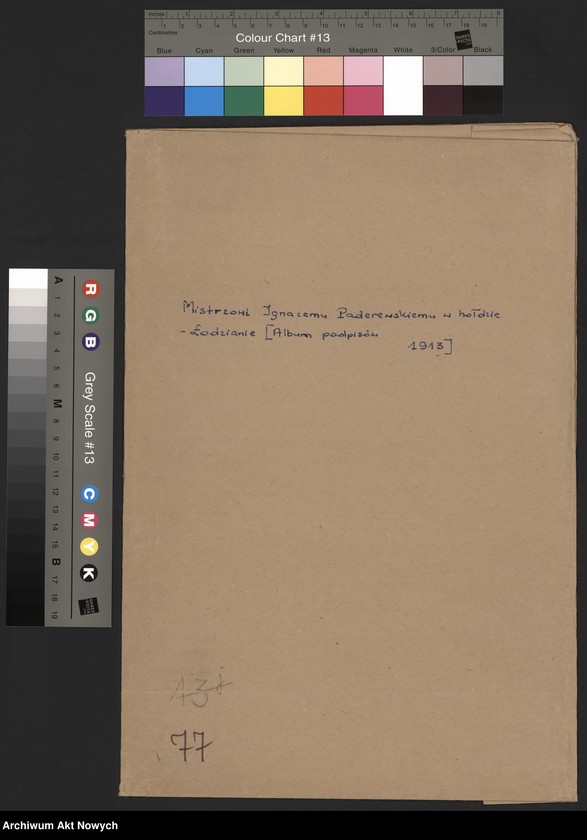 image.from.unit.number "Mistrzowi Ignacemu Paderewskiemu w hołdzie - Łodzianie. Album podpisów"