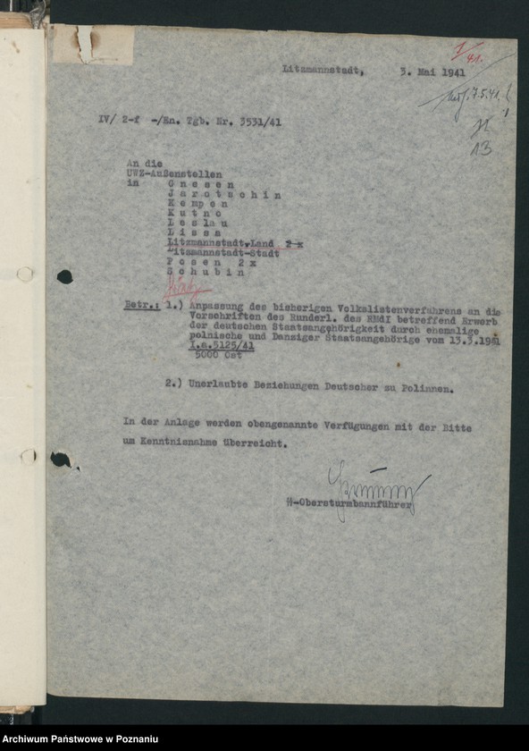 Obraz 16 z jednostki "[Zarządzenia dot. Wysiedlania ludności polskiej]"
