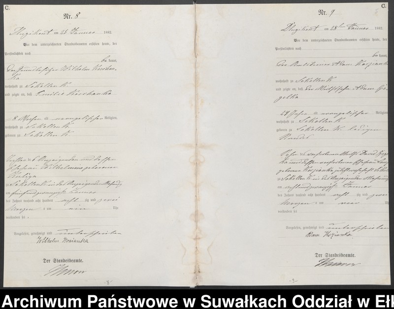 image.from.unit.number "[Sterbe-Haupt-Register des Königlich Preussischen Standes-Amtes Kumilsko Kreis Johannisburg]"