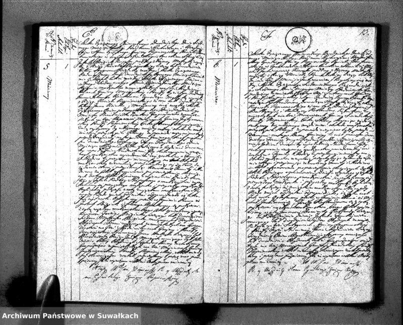 Obraz 10 z jednostki "Akta Zaślubionych Gminy Kopciowskiey Powiatu Dombrowskiego w Woiewództwie Augustowskim od 1-go Stycznia 1820 roku"