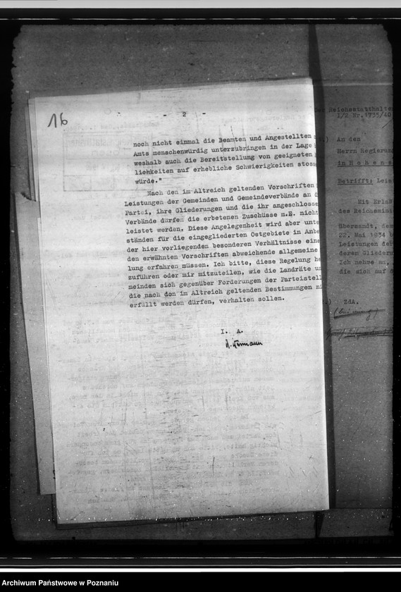 Obraz 20 z jednostki "Finanzsachen des Kreises Mogilno. Ehemaliger Johanniter Krankenhaus in Pakosch. Leistungen der Kreise an die Partei"