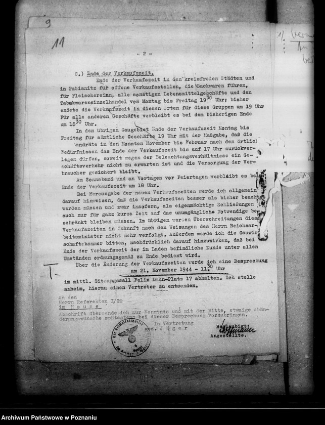 Obraz 15 z jednostki "Einführung der Verordnung über den Ladenschluss"