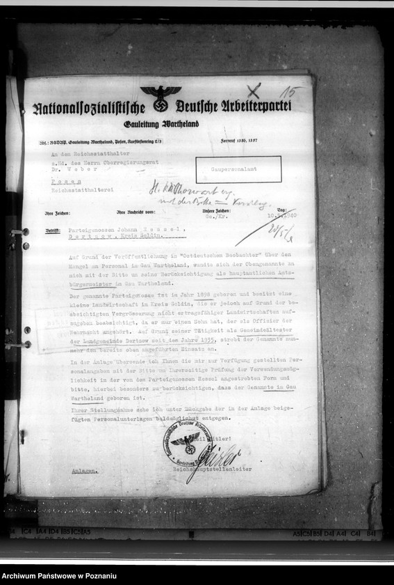 Obraz 20 z jednostki "Bewerbungen um Anstellung im Beamtendienst"