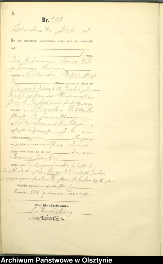 image.from.unit.number "Geburts-Haupt-Register Tom II,Nr 400 - 746"