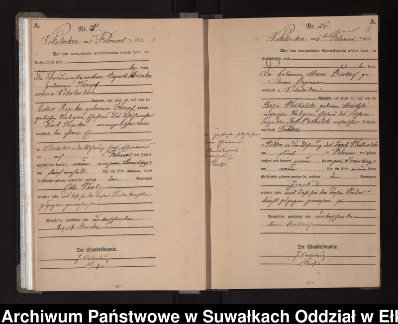 image.from.unit.number "Geburts-Haupt-Register des Königlichen Preussischen Standes-Amtes Nikolaiken Kreis Sensburg"