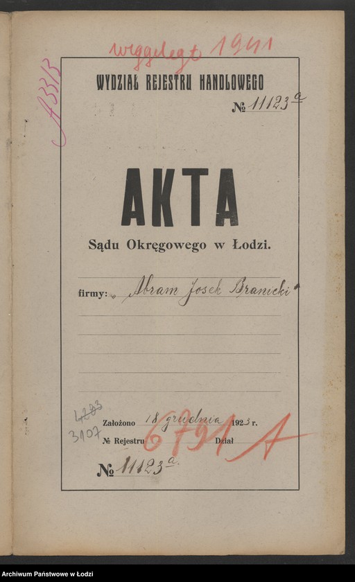 Obraz 2 z jednostki "Abram Josek Branicki – sklep spożywczy"