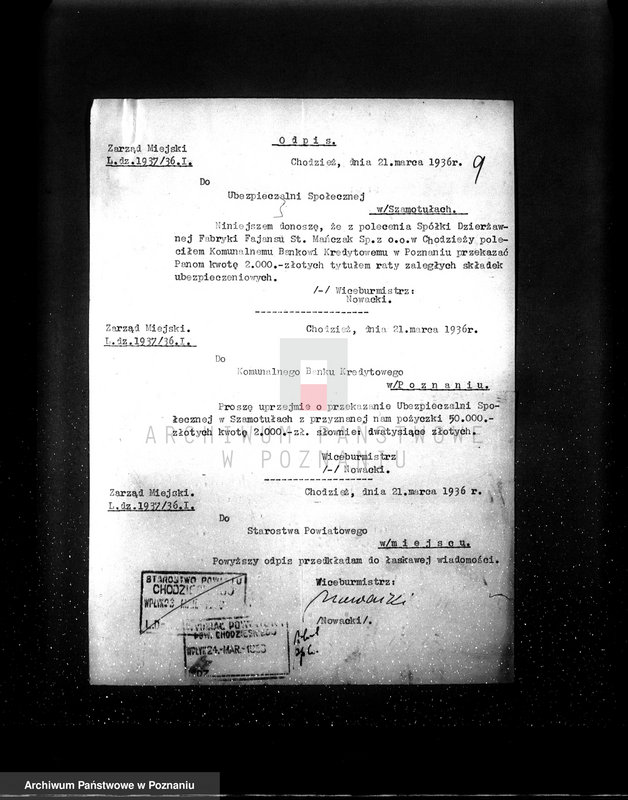 Obraz 13 z jednostki "Fabryka Fajansu w Chodzieży Zarząd Miejski"