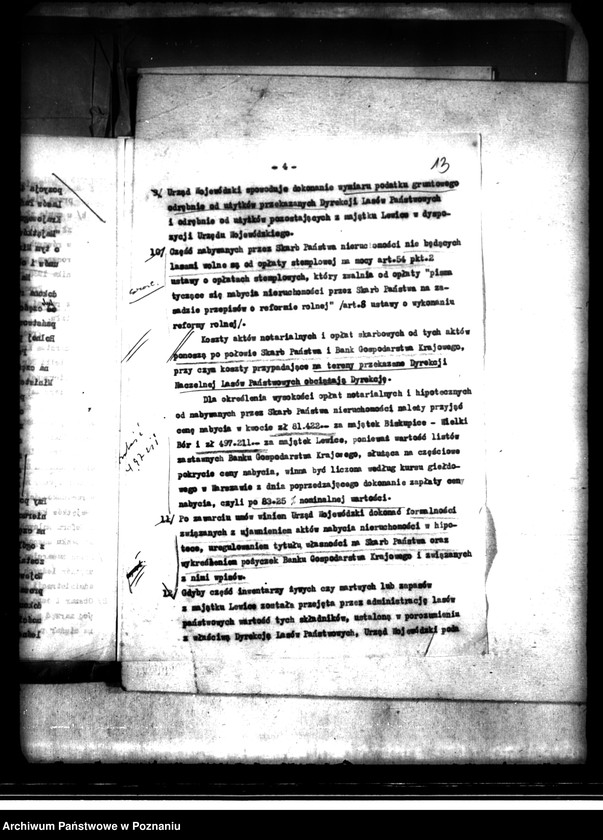 image.from.unit.number "Majątek Biskupice-Wielki Bór powiatu kaliskiego nabycie nieruchomości w trybie art. 8 ustawy o wykonanie reformy rolnej"