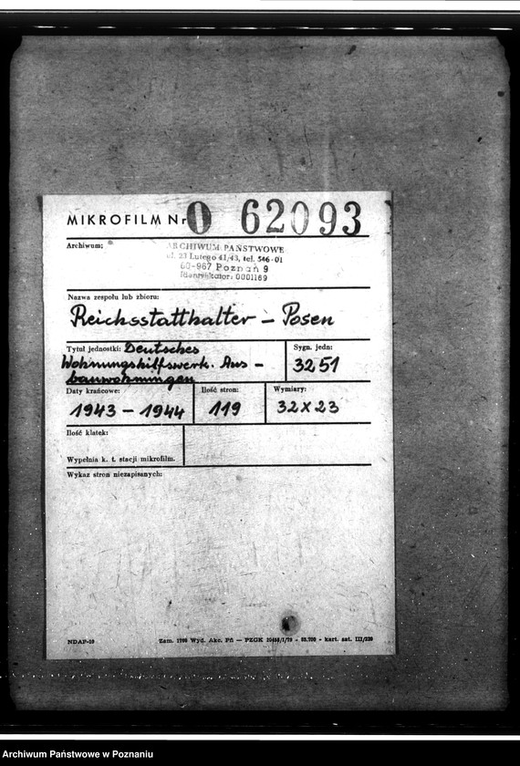 Obraz 2 z jednostki "Deutsches Wohnungshilfswerk. Ausbauwohnungen"